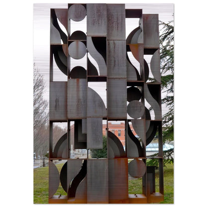 ATMOSPHERE AND ENVIRONMENT X 1969 - Louise Nevelson Brushed Aluminum Print - 70x100 cm / 28x40 inches | Louise Nevelson Aluminum Print | Louise Nevelson Prints