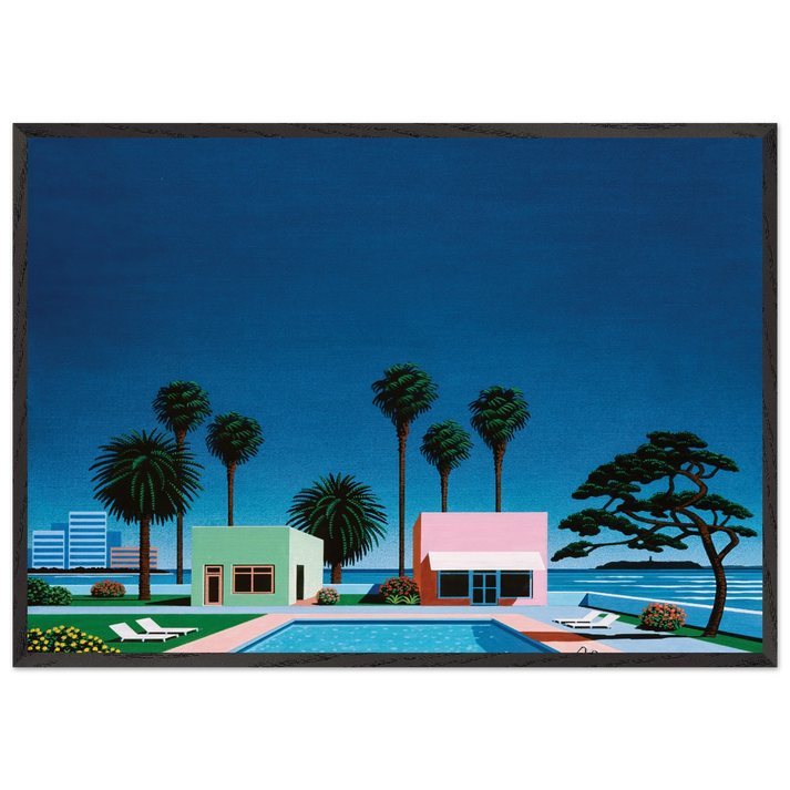 Pacific Breeze - Hiroshi Nagai 70x100 cm / 28x40 inches Framed Art Print – Black Wooden Frame
