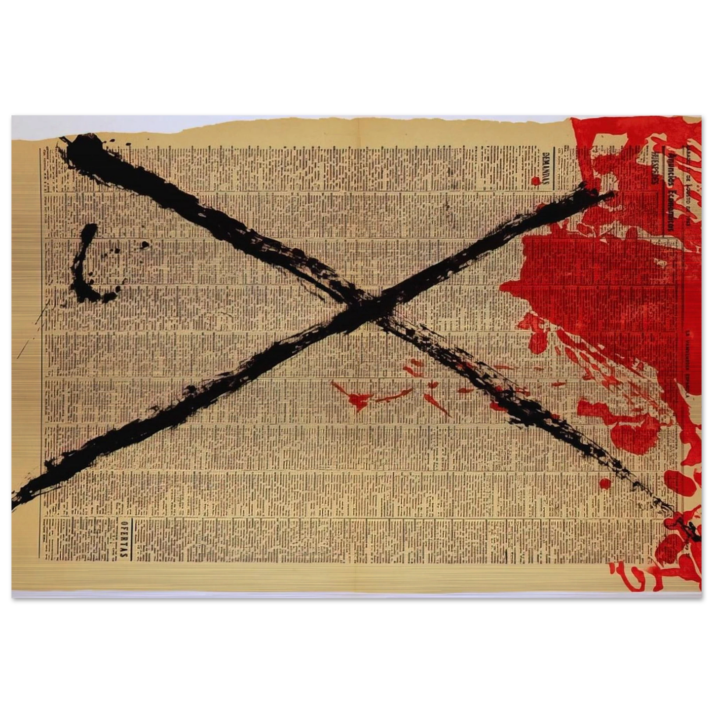 JOURNAL 1968 - Antoni Tapies Brushed Aluminum Print - 70x100 cm / 28x40 inches | Antoni Tapies Aluminum Print | Antoni Tapies Prints