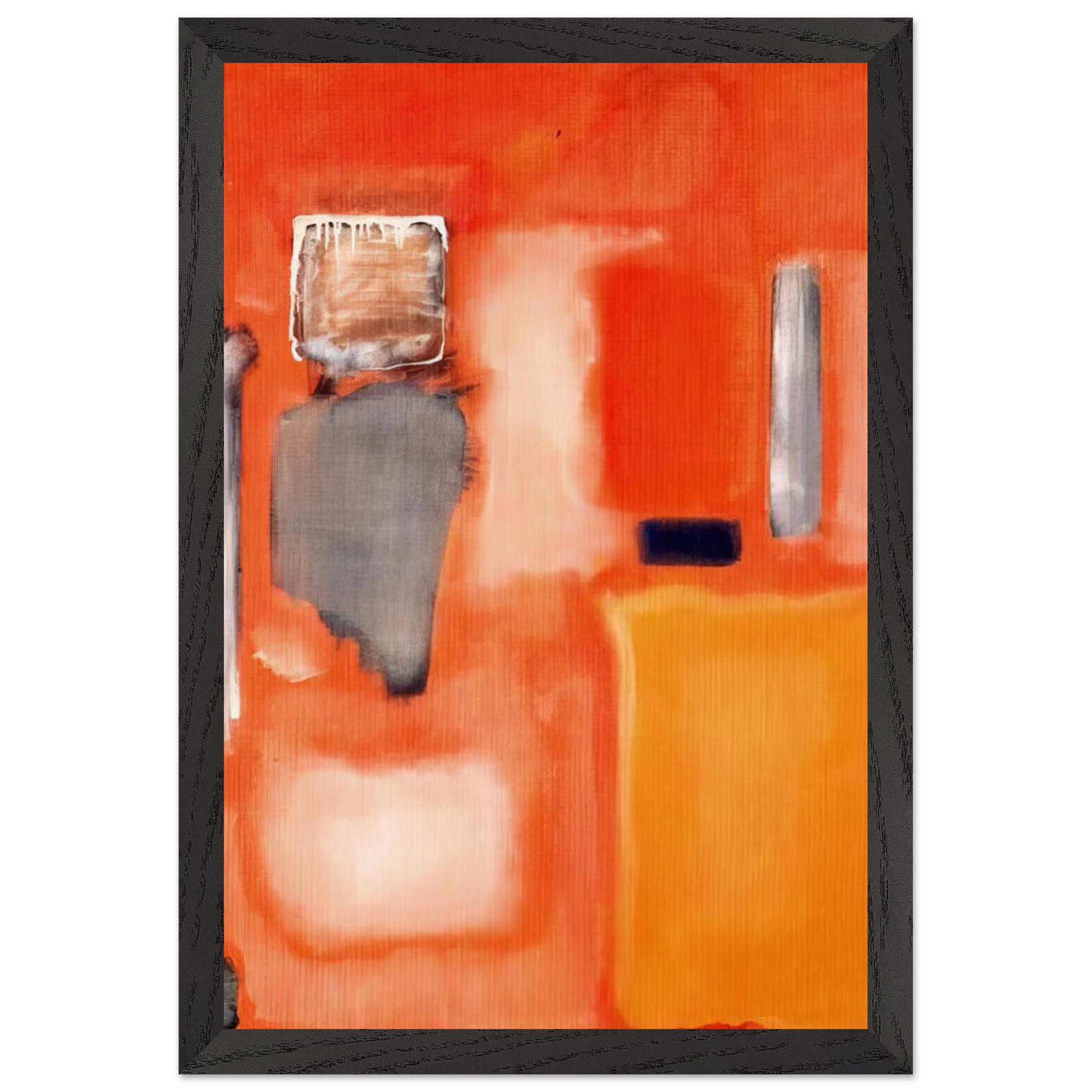 Mark Rothko - No. 19 - 1949 Wall Art - 30x40 cm / 12x16 inches - Premium Wooden Framed Poster With Fine Art Paper-canvas - White frame