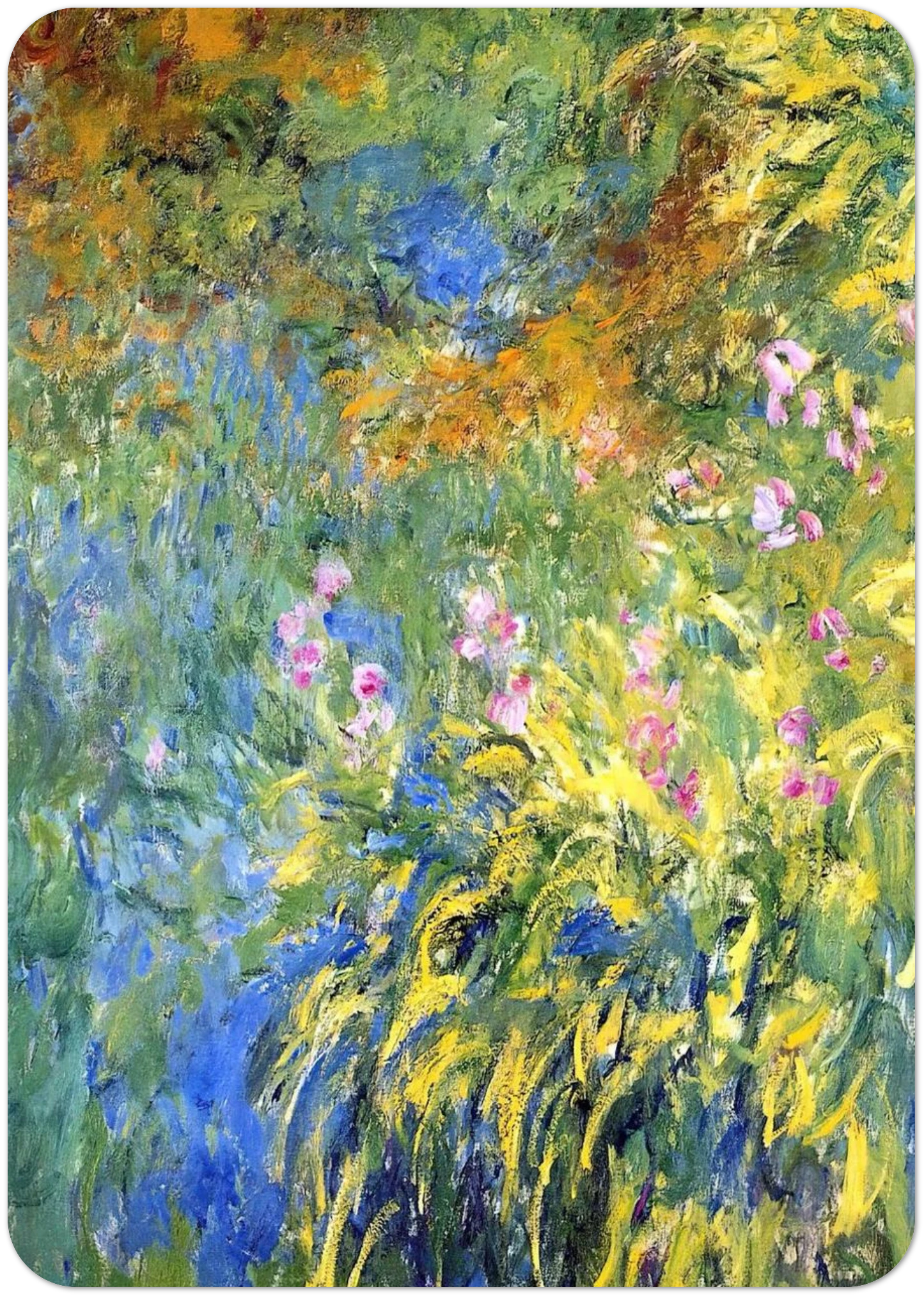 Irises 3 By claude monet Pack of 10 Post Cards | claude monet Post Cards | A6 (10.5 x 14.8 cm) - 4.1 x 5.8 inches