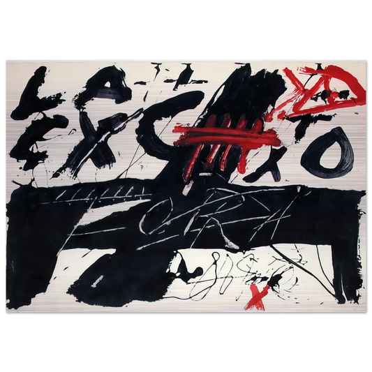 NEGRE I ROIG III FORA 1976 - Antoni Tapies Brushed Aluminum Print - 70x100 cm / 28x40 inches | Antoni Tapies Aluminum Print | Antoni Tapies Prints