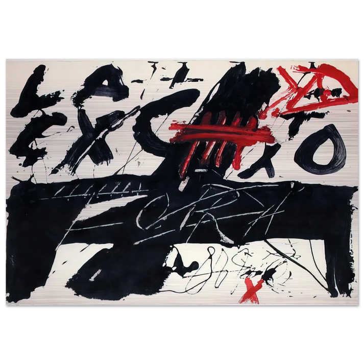 NEGRE I ROIG III FORA 1976 - Antoni Tapies Brushed Aluminum Print - 70x100 cm / 28x40 inches | Antoni Tapies Aluminum Print | Antoni Tapies Prints