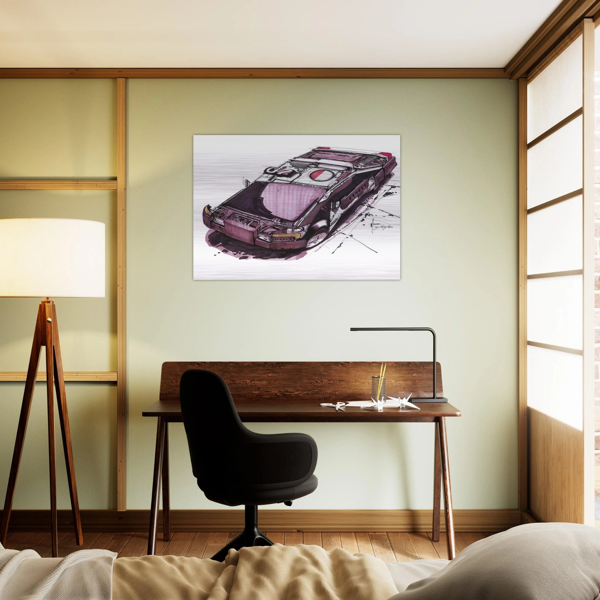 Syd Mead - Syd Mead Brushed Aluminum Print - 70x100 cm / 28x40 inches | Syd Mead Aluminum Print | Syd Mead Prints