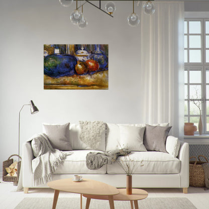 Still Life with Watermelon and Pemegranates - Paul Cézanne Brushed Aluminum Print - 70x100 cm / 28x40 inches | Paul Cézanne Aluminum Print | Paul Cézanne Prints