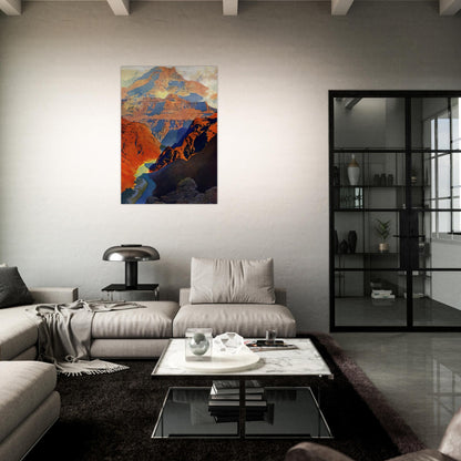 Grand Canyon - Maxfield Parrish Brushed Aluminum Print - 70x100 cm / 28x40 inches | Maxfield Parrish Aluminum Print | Maxfield Parrish Prints