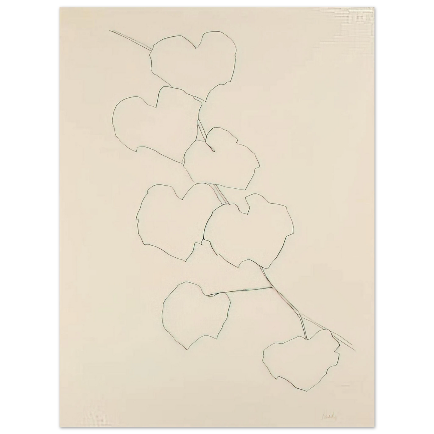 Ellsworth Kelly - Grape Leaves II  75x100 cm / 30x40inches Fine Art Poster