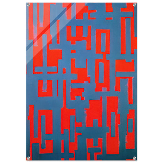 Untitled Red and Gray - 1950 - Ad Reinhardt Acrylic Print - 70x100 cm / 28x40″ inches | Ad Reinhardt Wall Art | Ad Reinhardt Prints