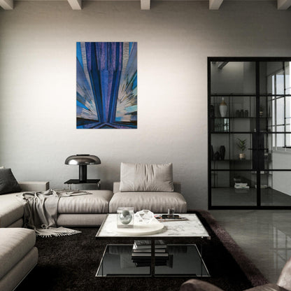 Blue - Frantisek Kupka Brushed Aluminum Print - 70x100 cm / 28x40 inches | Frantisek Kupka Aluminum Print | Frantisek Kupka Prints