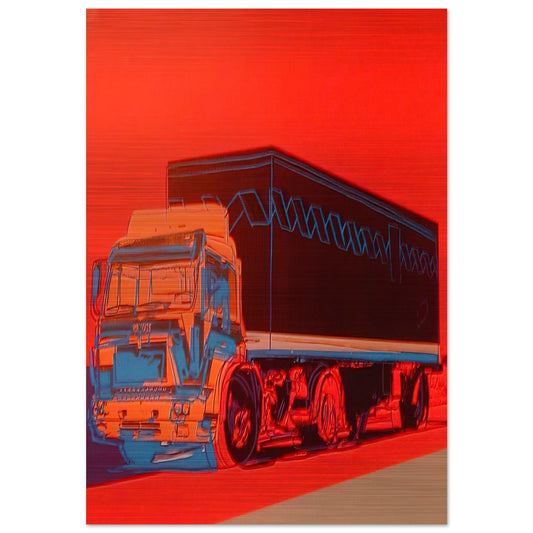 Truck Announcement - Andy Warhol Brushed Aluminum Print - 70x100 cm / 28x40 inches | Andy Warhol Aluminum Print | Andy Warhol Prints