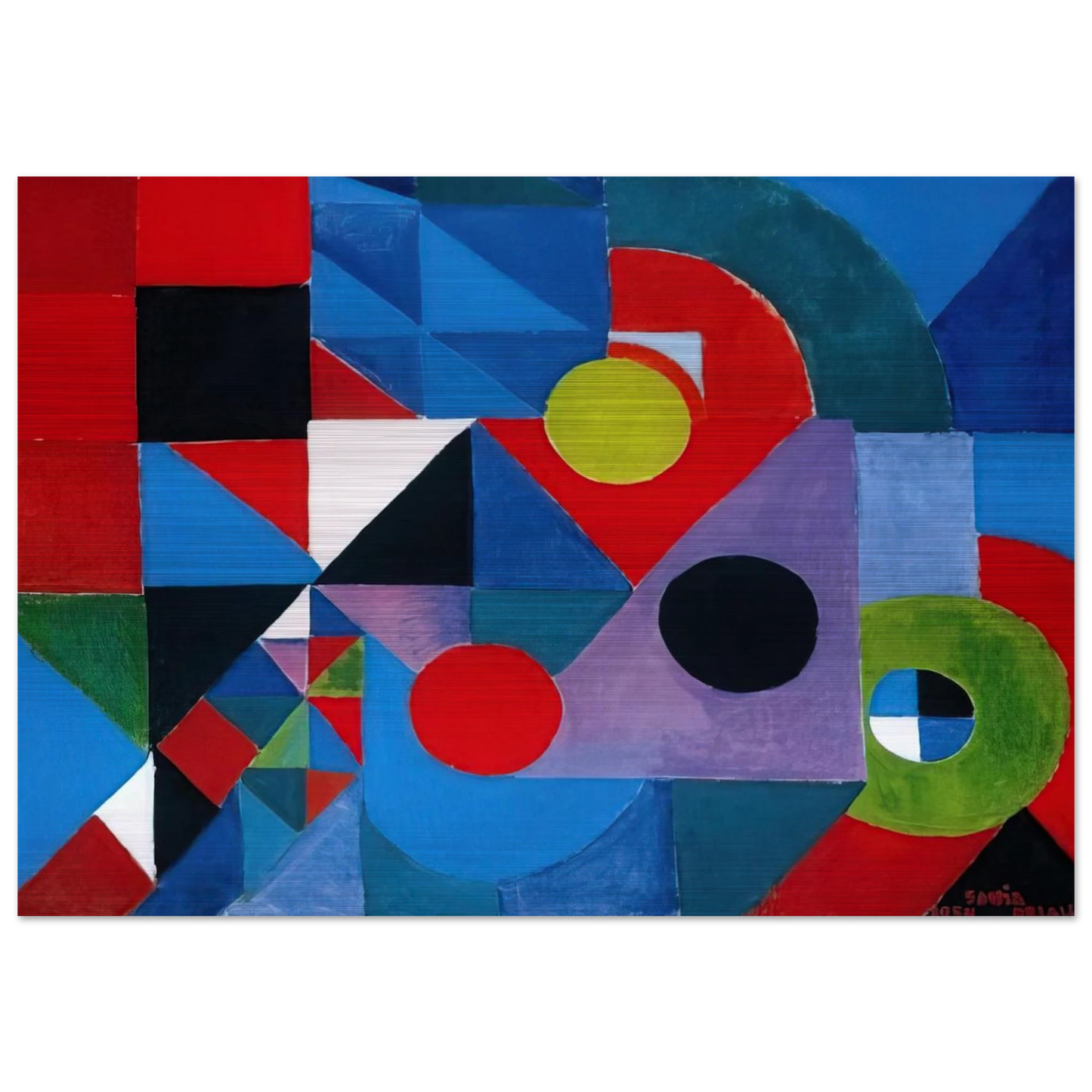 RHYTHM COLOUR - Sonia Delaunay Brushed Aluminum Print - 70x100 cm / 28x40 inches | Sonia Delaunay Aluminum Print | Sonia Delaunay Prints