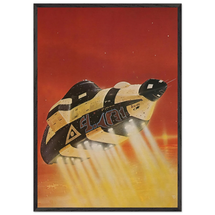 Chris Foss N21 - Chris Foss 70x100 cm / 28x40 inches Framed Art Print – Black Wooden Frame