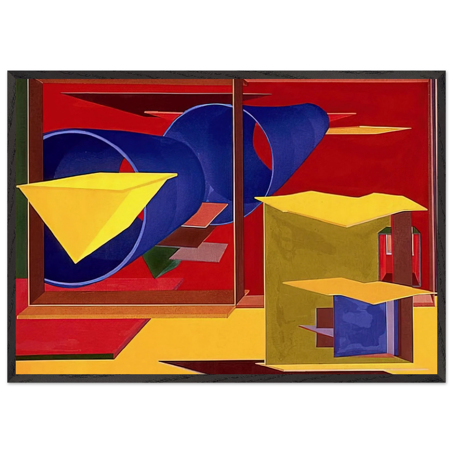 Pachinko - Al Held 70x100 cm / 28x40 inches Framed Art Print – Black Wooden Frame