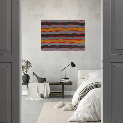 Spear Dreaming - 2001 - Clifford Possum Tjapaltjarri Brushed Aluminum Print - 70x100 cm / 28x40 inches | Clifford Possum Tjapaltjarri Aluminum Print | Clifford Possum Tjapaltjarri Prints