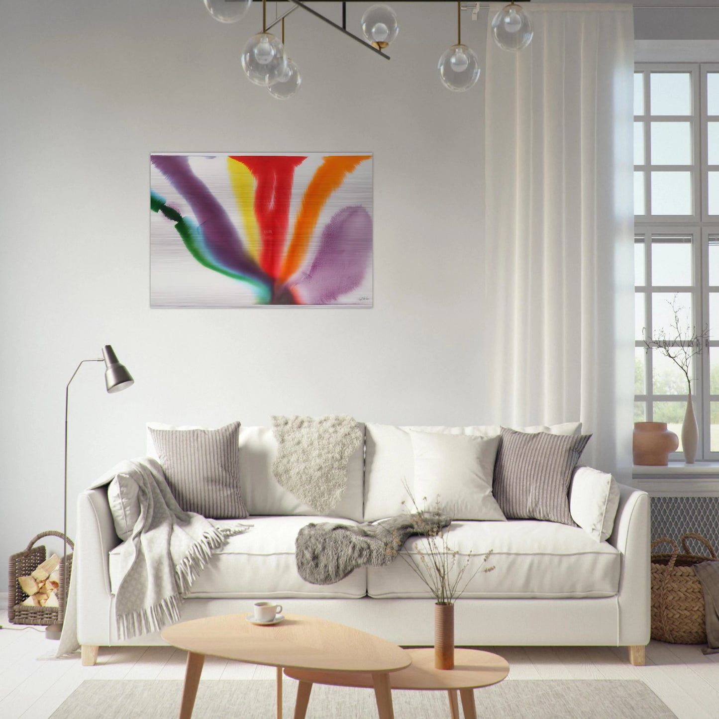 Phenomena Compass Bearing - Paul Jenkins Brushed Aluminum Print - 70x100 cm / 28x40 inches | Paul Jenkins Aluminum Print | Paul Jenkins Prints