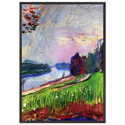 COPSE OF THE BANKS OF THE GARONNE 1900 - Henri Matisse 70x100 cm / 28x40 inches Framed Art Print – Black Wooden Frame