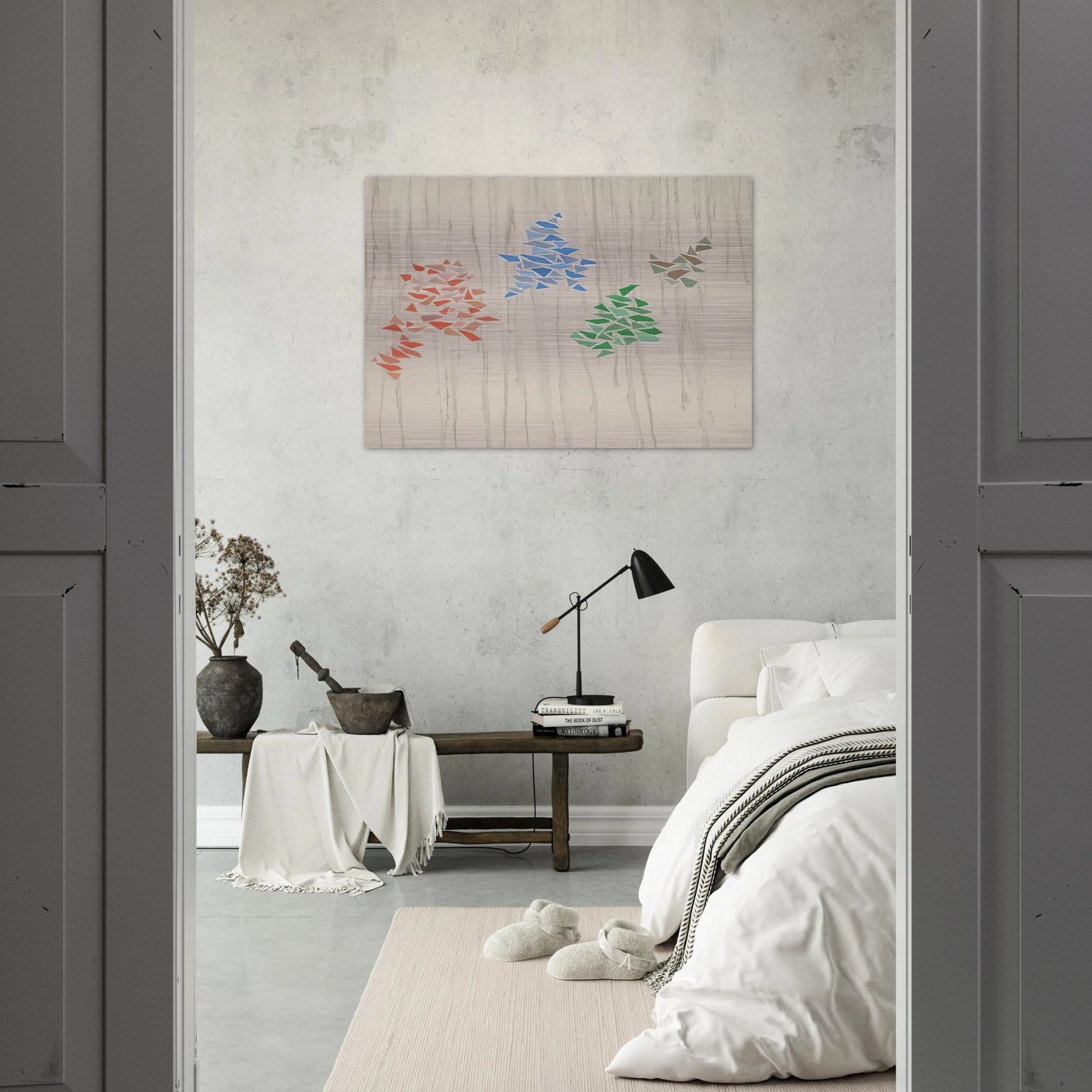 Colors on Gray - 1975 - Robert Goodnough Brushed Aluminum Print - 70x100 cm / 28x40 inches | Robert Goodnough Aluminum Print | Robert Goodnough Prints