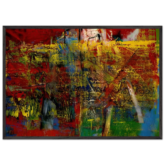 MEDIATION - Gerhard Richter 70x100 cm / 28x40 inches Framed Art Print – Black Wooden Frame