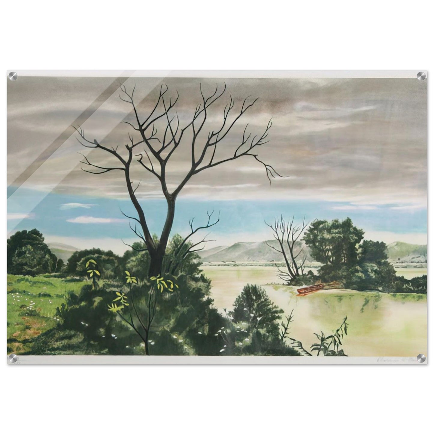 Untitled - Early Spring Landscape - 1979 - Clarence Holbrook Carter Acrylic Print - 70x100 cm / 28x40″ inches | Clarence Holbrook Carter Wall Art | Clarence Holbrook Carter Prints