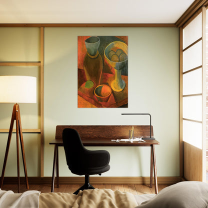 Jug and fruit dish - Pablo Picasso Brushed Aluminum Print - 70x100 cm / 28x40 inches | Pablo Picasso Aluminum Print | Pablo Picasso Prints