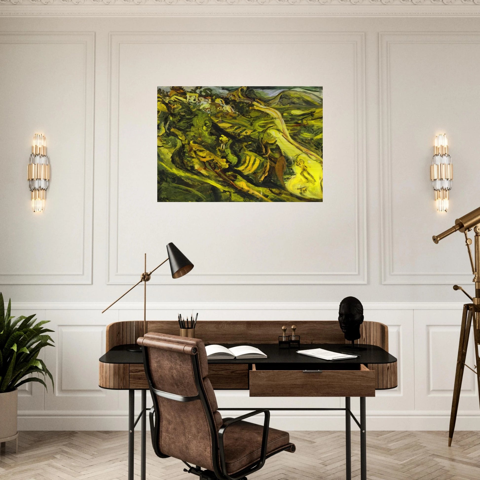 ROAD AT CAGNES - Chaim Soutine Brushed Aluminum Print - 70x100 cm / 28x40 inches | Chaim Soutine Aluminum Print | Chaim Soutine Prints