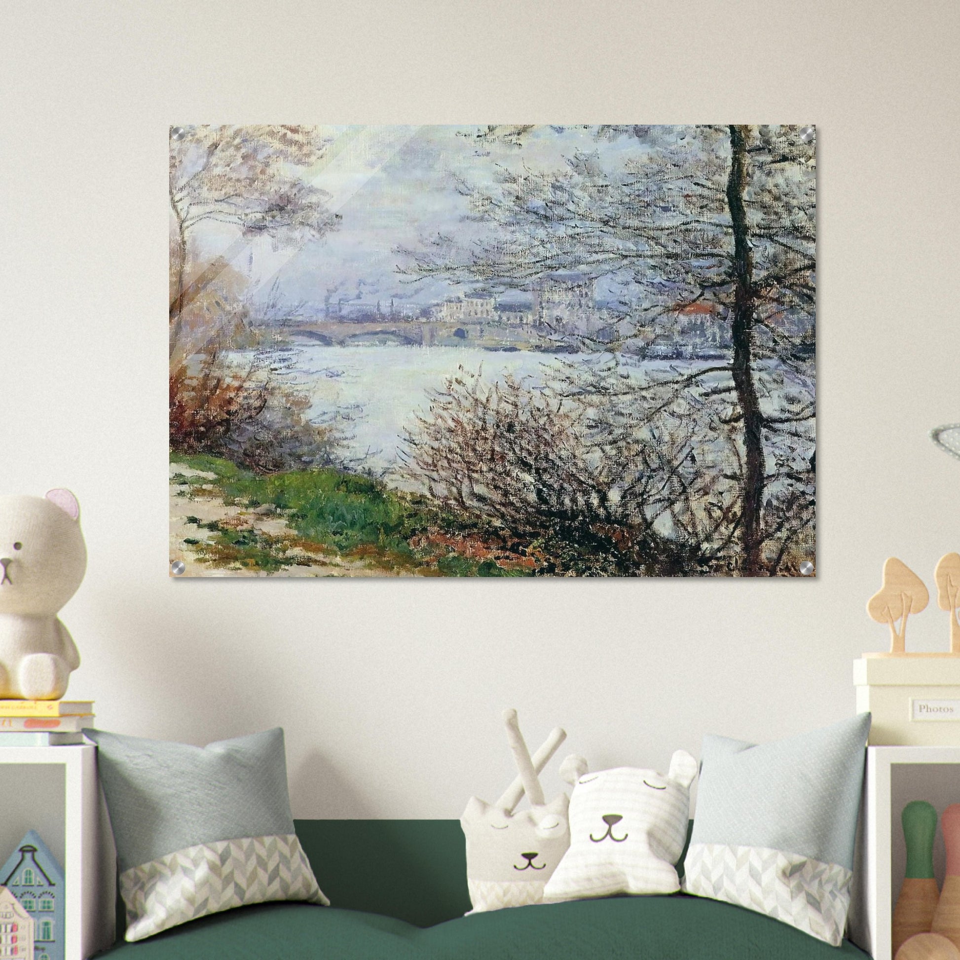 The Banks of the Seine, Ile de la Grande-Jatte - claude monet Acrylic Print - 70x100 cm / 28x40″ inches