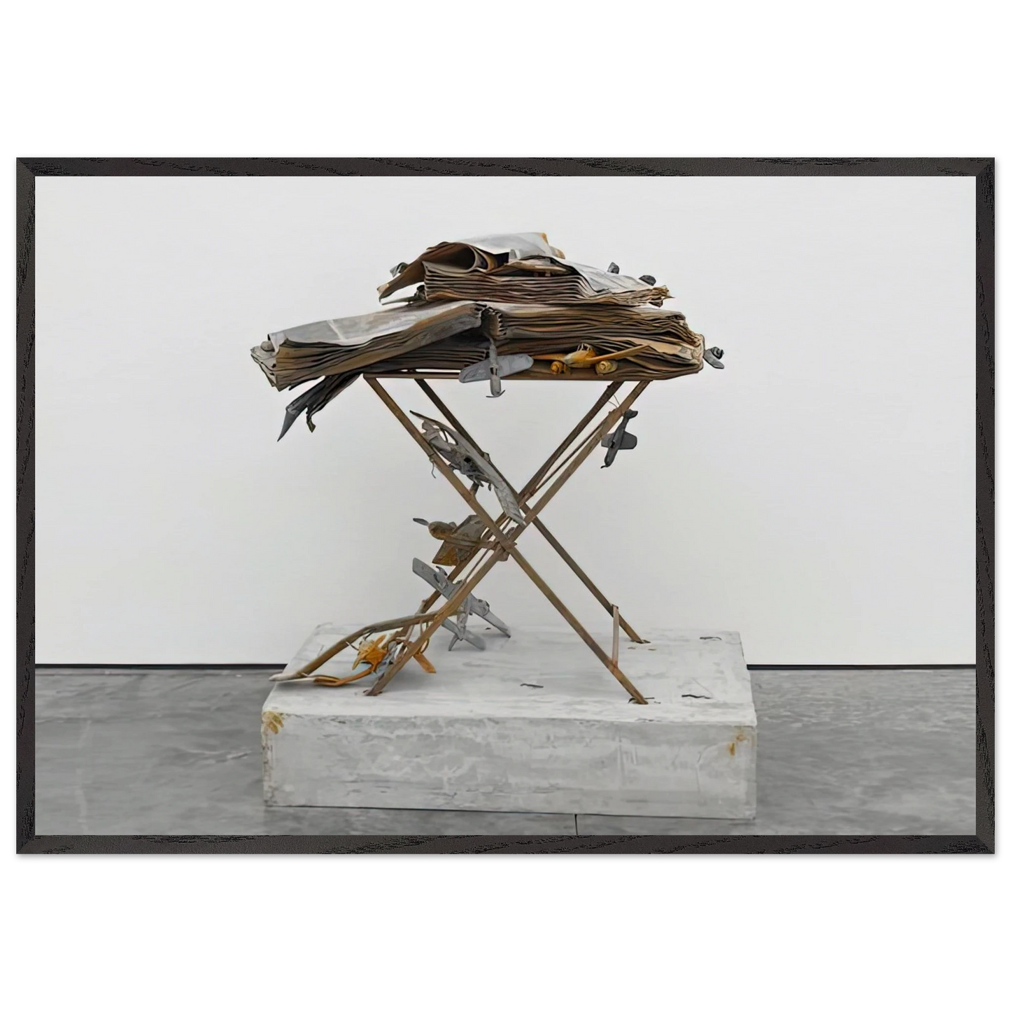 DAT ROSA MIEL APIBUS 2009 - Anselm Kiefer 70x100 cm / 28x40 inches Framed Art Print – Black Wooden Frame