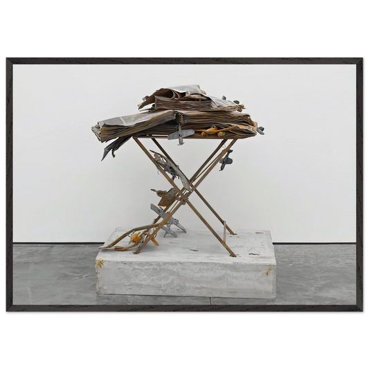 DAT ROSA MIEL APIBUS 2009 - Anselm Kiefer 70x100 cm / 28x40 inches Framed Art Print – Black Wooden Frame