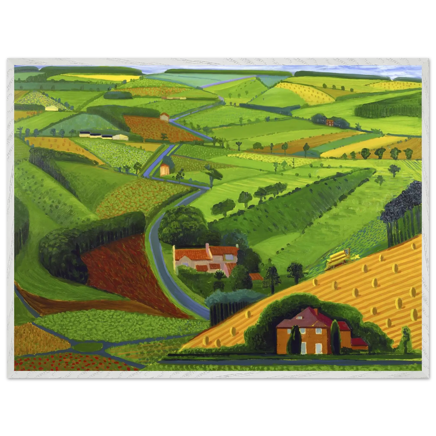 David Hockney - David Hockney Wall art - 45x60 cm / 18x24 Inches - Premium Wooden Framed Poster With Fine Art Paper - Wood frame