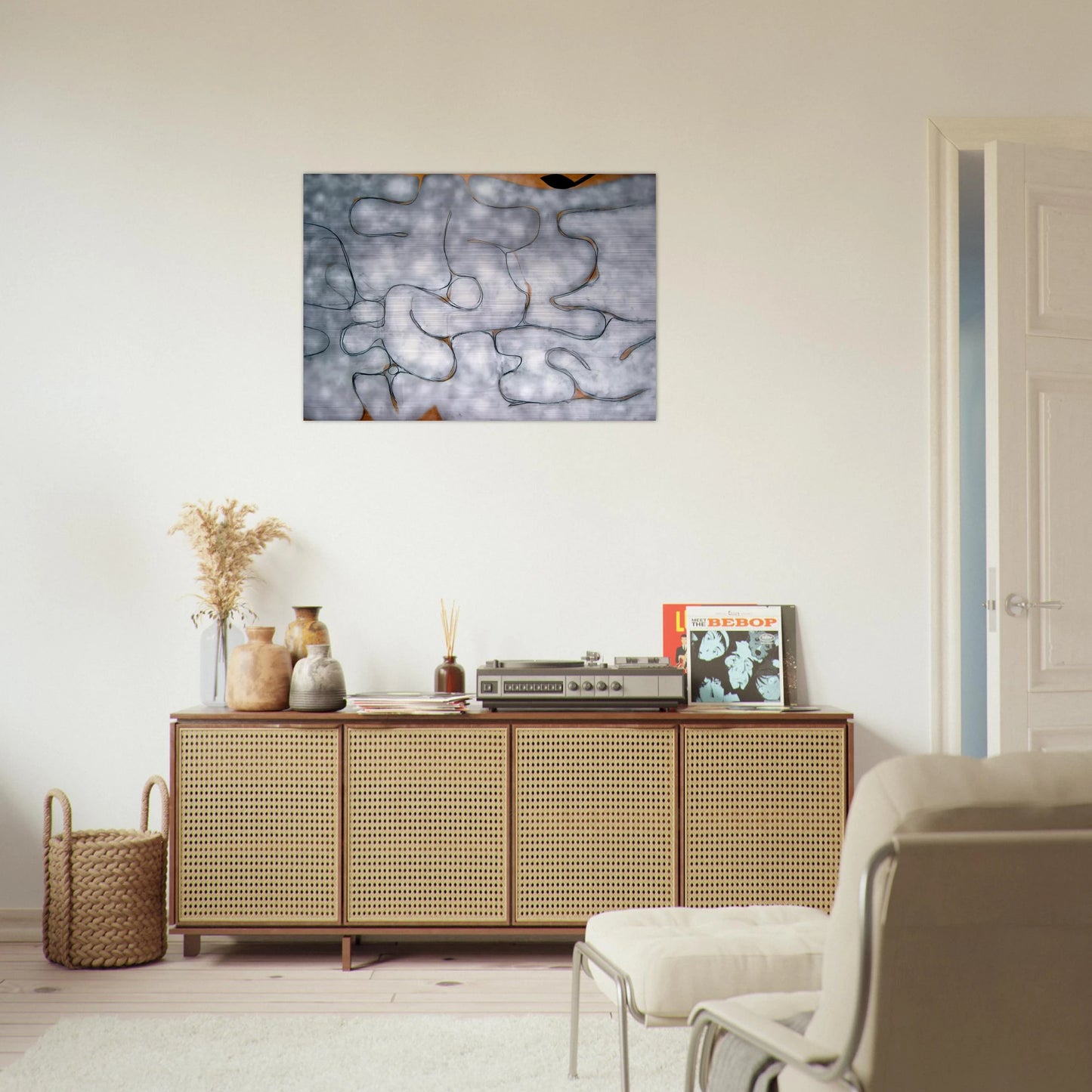 GREY SYMPHONY 1975 - Victor Pasmore Brushed Aluminum Print - 70x100 cm / 28x40 inches | Victor Pasmore Aluminum Print | Victor Pasmore Prints