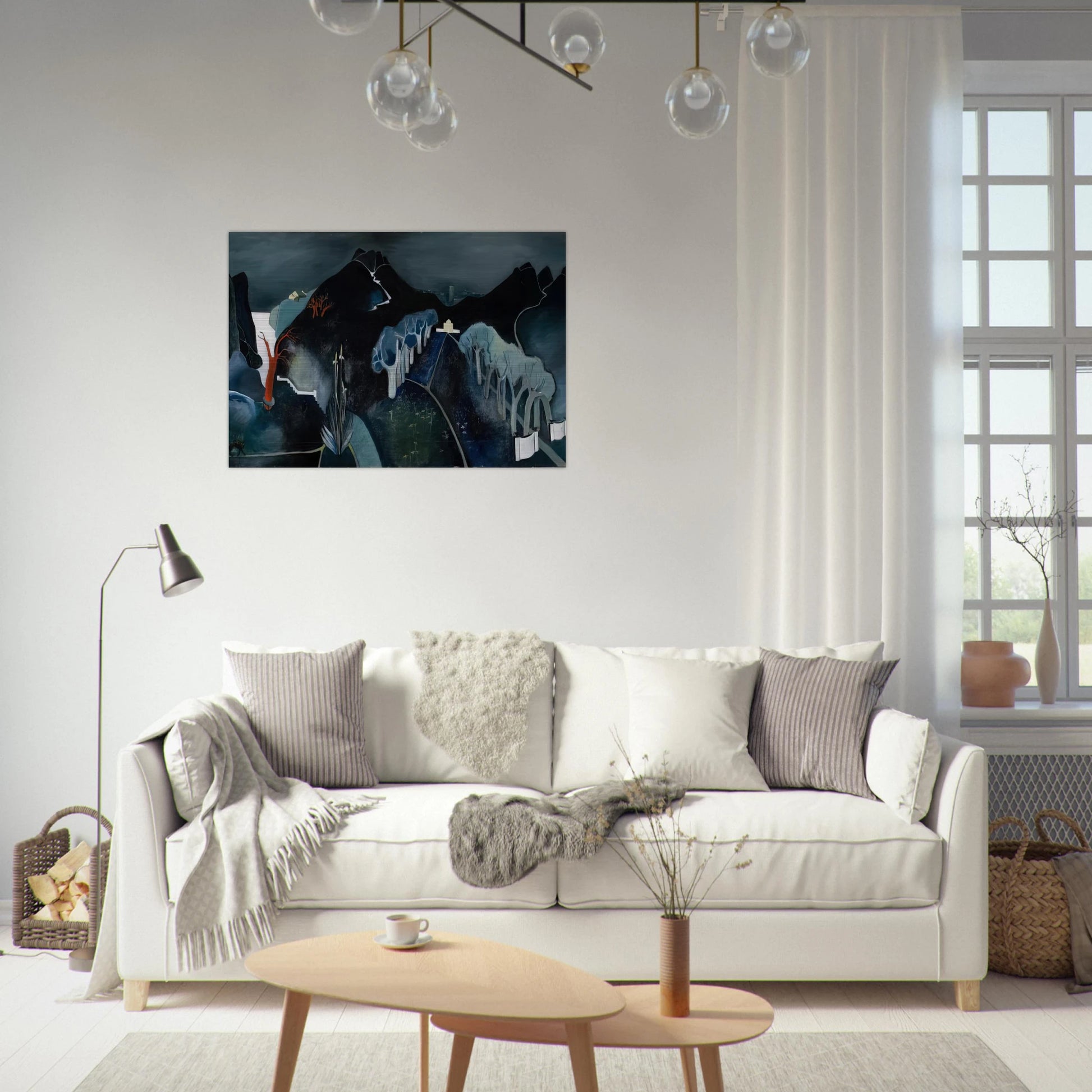 Mysterious Landscape - 1930 - Tove Jansson Brushed Aluminum Print - 70x100 cm / 28x40 inches | Tove Jansson Aluminum Print | Tove Jansson Prints