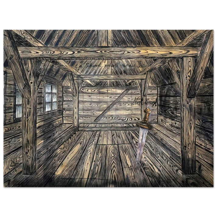 Anselm Kiefer - NOTHUNG 1973  75x100 cm / 30x40inches Fine Art Poster