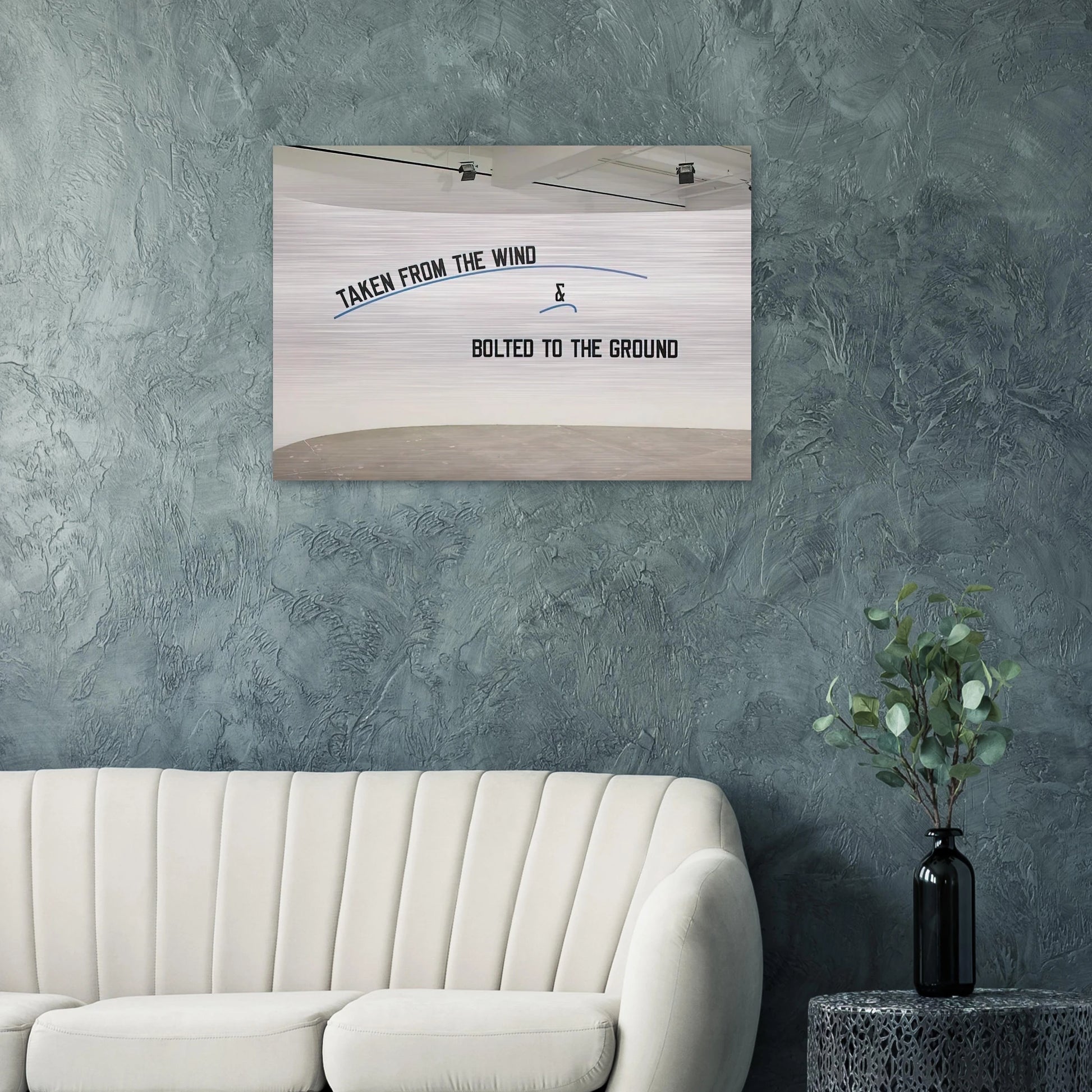 Taken From the Wind... - 2009 - Lawrence Weiner Brushed Aluminum Print - 70x100 cm / 28x40 inches | Lawrence Weiner Aluminum Print | Lawrence Weiner Prints