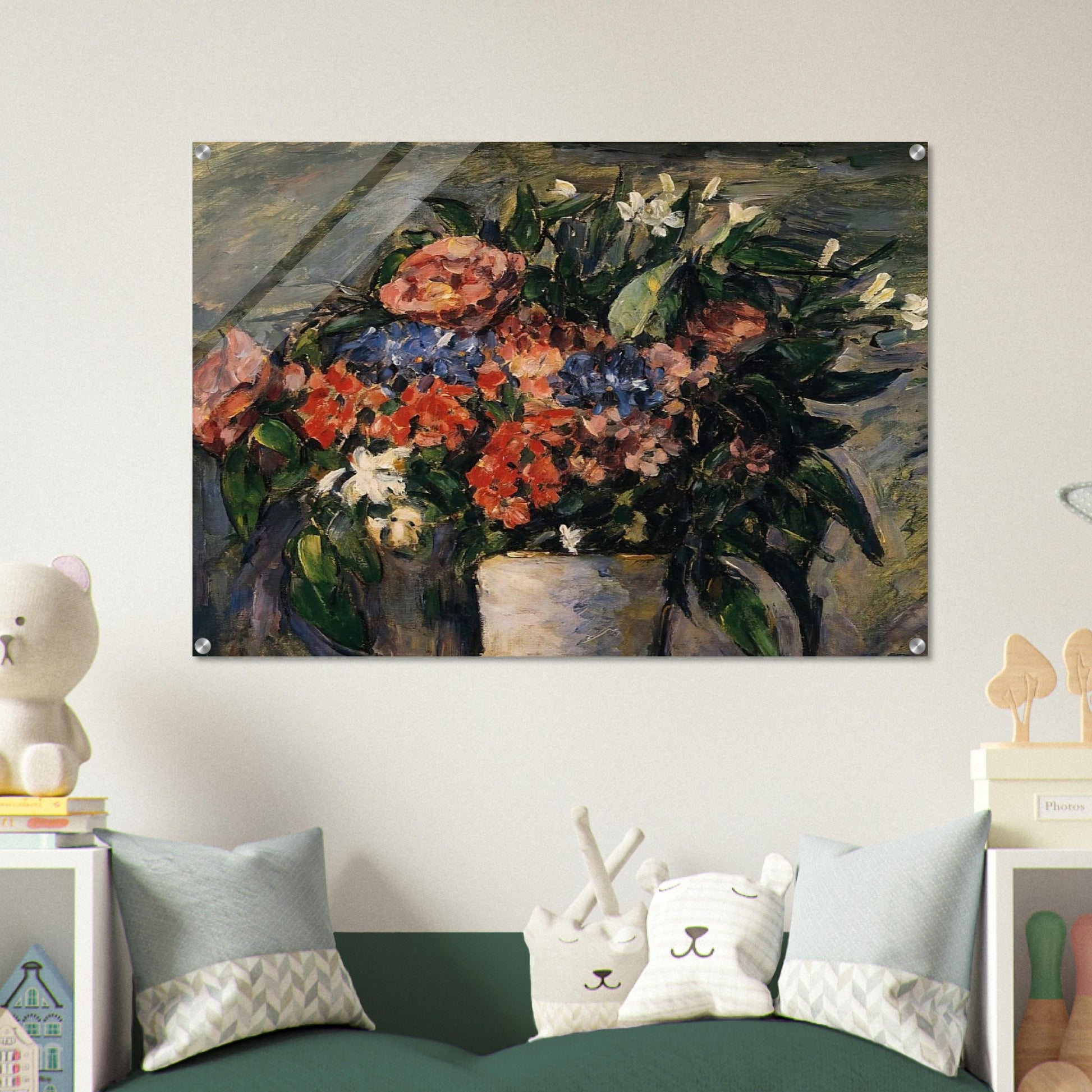 Pot of Flowers - Paul Cézanne Acrylic Print - 70x100 cm / 28x40″ inches