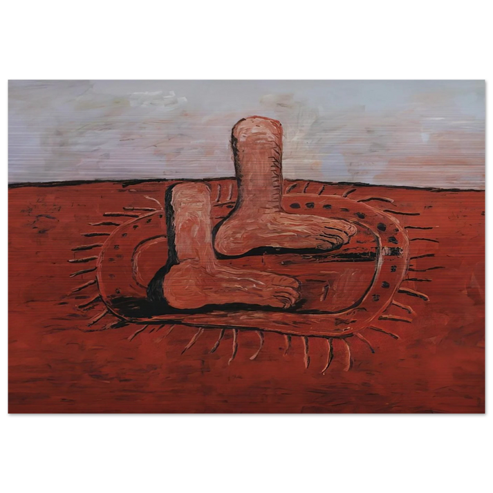 TWO FAT FEET - Philip Guston Brushed Aluminum Print - 70x100 cm / 28x40 inches | Philip Guston Aluminum Print | Philip Guston Prints