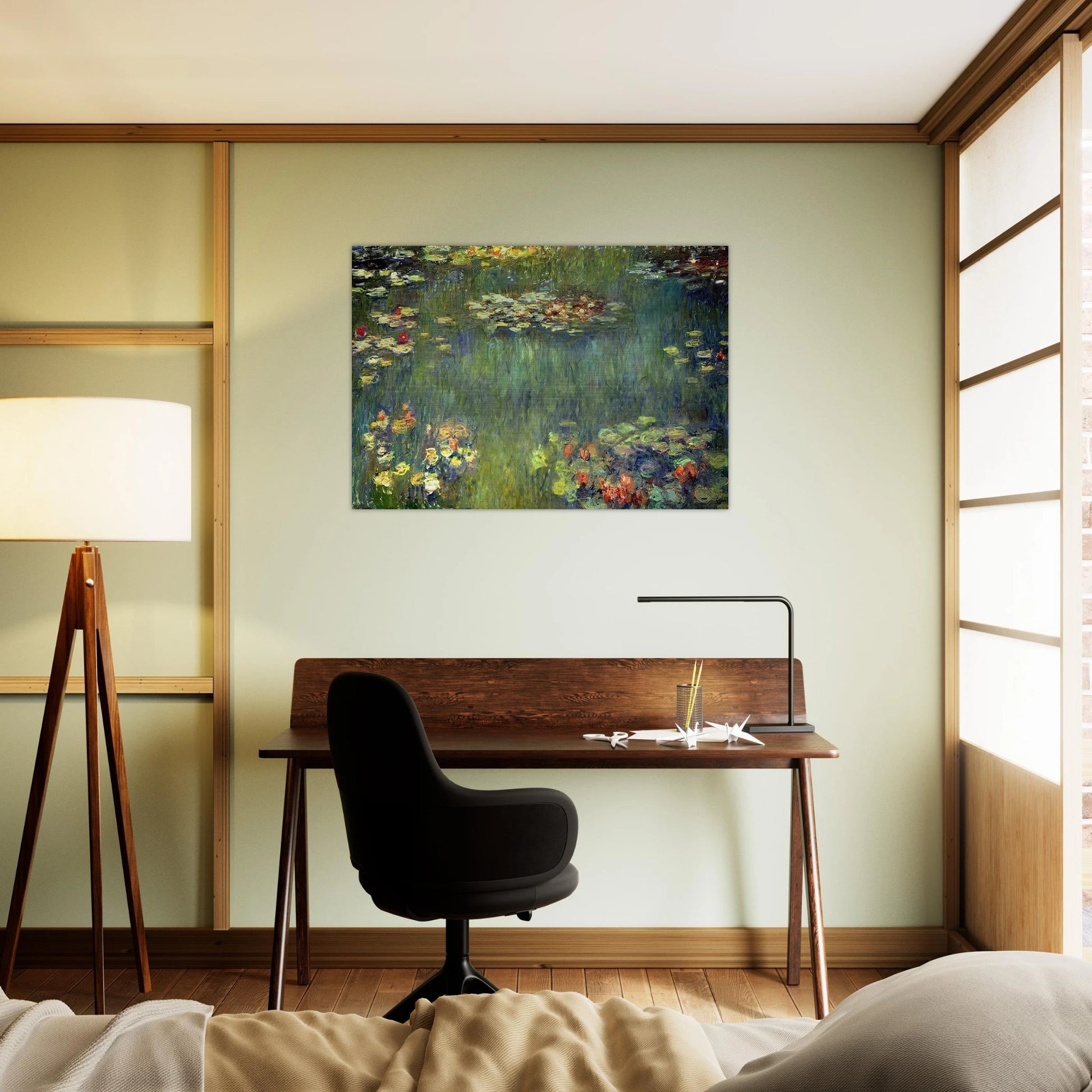 Pool with Waterlilies - claude monet Brushed Aluminum Print - 70x100 cm / 28x40 inches | claude monet Aluminum Print | claude monet Prints