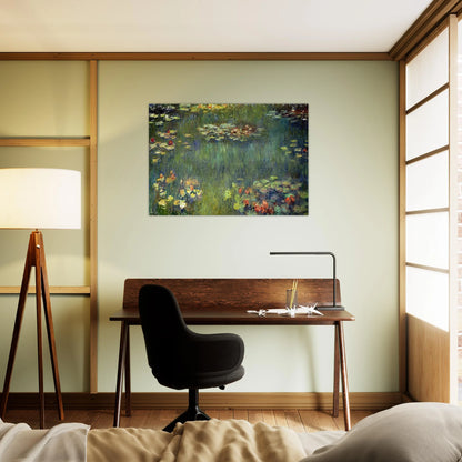 Pool with Waterlilies - claude monet Brushed Aluminum Print - 70x100 cm / 28x40 inches | claude monet Aluminum Print | claude monet Prints