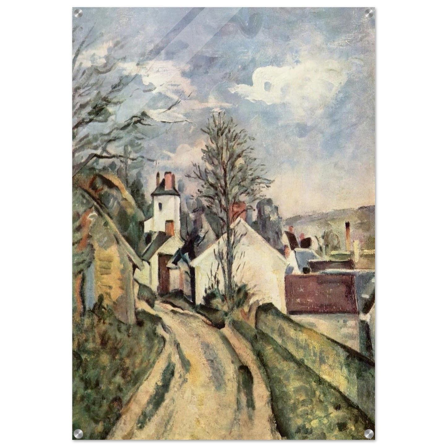 The House of Dr. Gachet in Auvers - Paul Cézanne Acrylic Print - 70x100 cm / 28x40″ inches | Paul Cézanne Wall Art | Paul Cézanne Prints