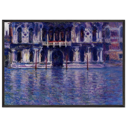 Palazzo Contarini - claude monet 70x100 cm / 28x40 inches Framed Art Print – Black Wooden Frame