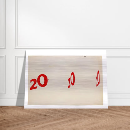 20 20 20 1962 - Edward Ruscha Brushed Aluminum Print - 70x100 cm / 28x40 inches | Edward Ruscha Aluminum Print | Edward Ruscha Prints