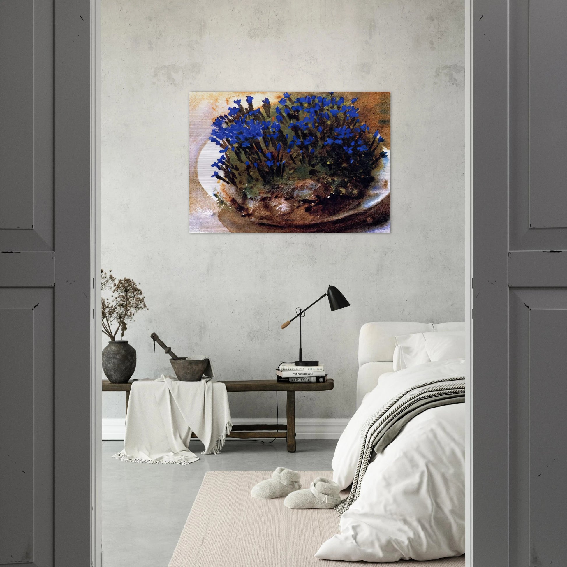 Blue Gentians - John Singer Sargent Brushed Aluminum Print - 70x100 cm / 28x40 inches | John Singer Sargent Aluminum Print | John Singer Sargent Prints