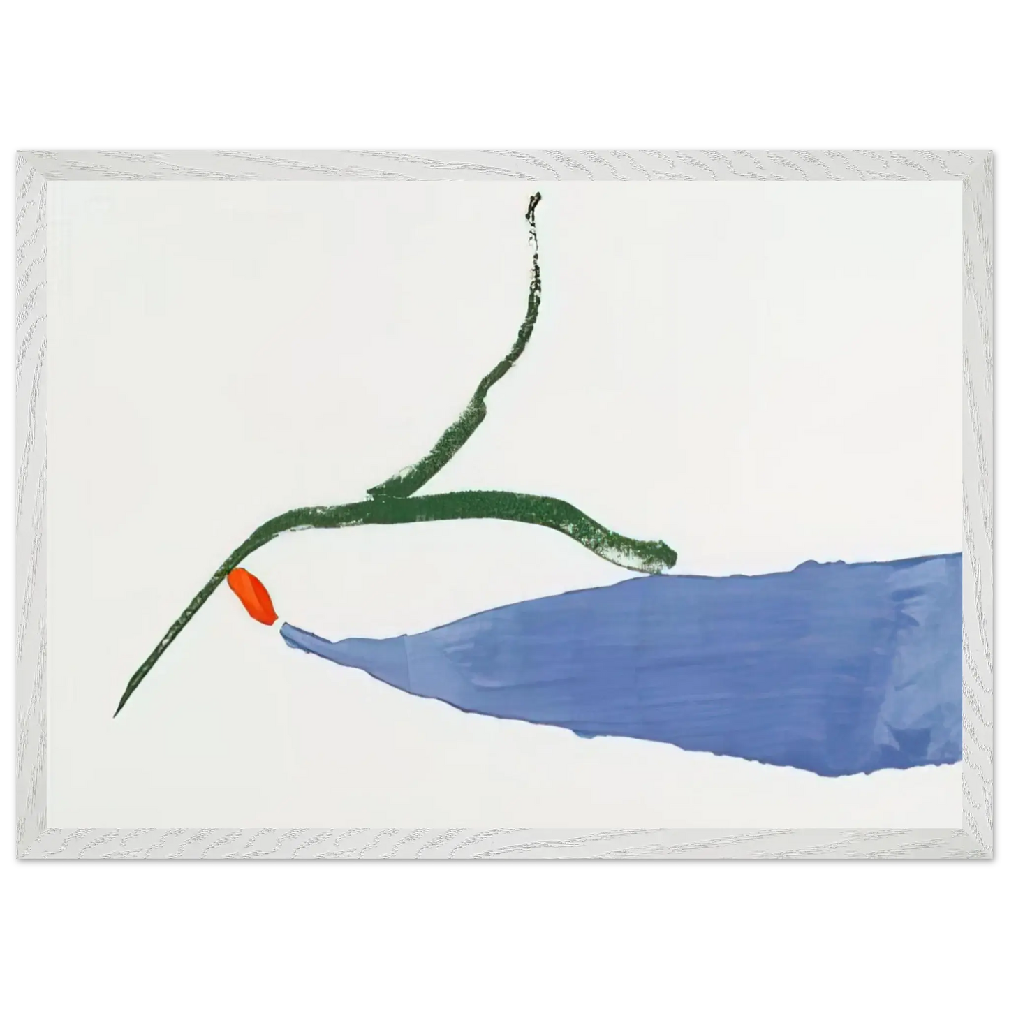 Helen Frankenthaler - A Little Zen - 1970 Wall art - 20x25 cm / 8x10 Inches - Premium Wooden Framed Poster With Fine Art Paper - White frame