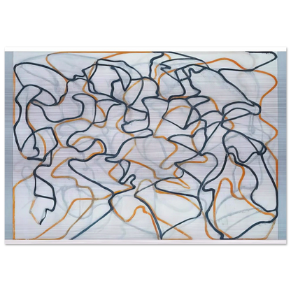 White Ground Letter - 2010 - Brice Marden Brushed Aluminum Print - 70x100 cm / 28x40 inches | Brice Marden Aluminum Print | Brice Marden Prints