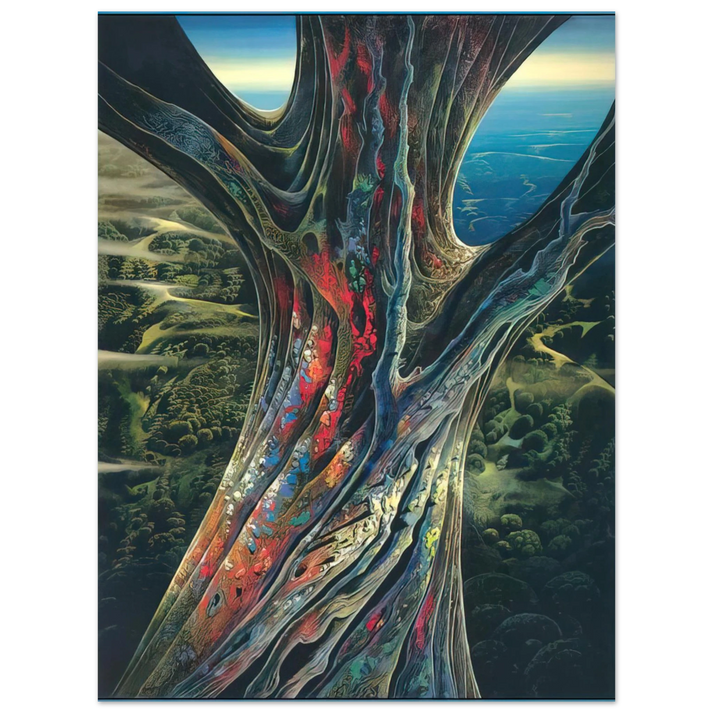 Eyvind Earle - The Great Jewel Tree  75x100 cm / 30x40inches Fine Art Poster