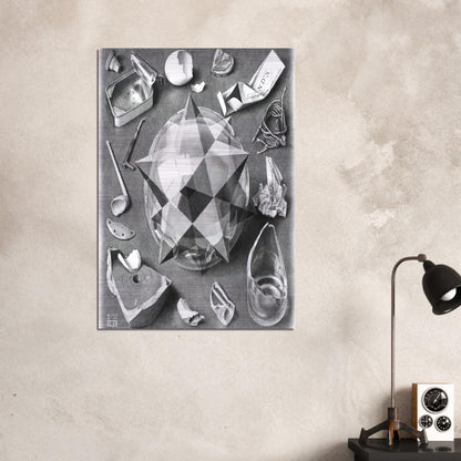 CONTRAST ORDER AND CHAOS - MC Escher Brushed Aluminum Print - 70x100 cm / 28x40 inches | MC Escher Aluminum Print | MC Escher Prints