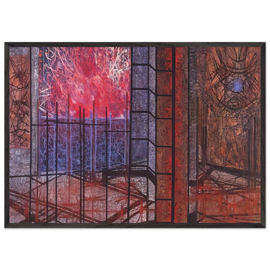 Chronicle - 1964 - Jimmy Ernst 70x100 cm / 28x40 inches Framed Art Print – Black Wooden Frame