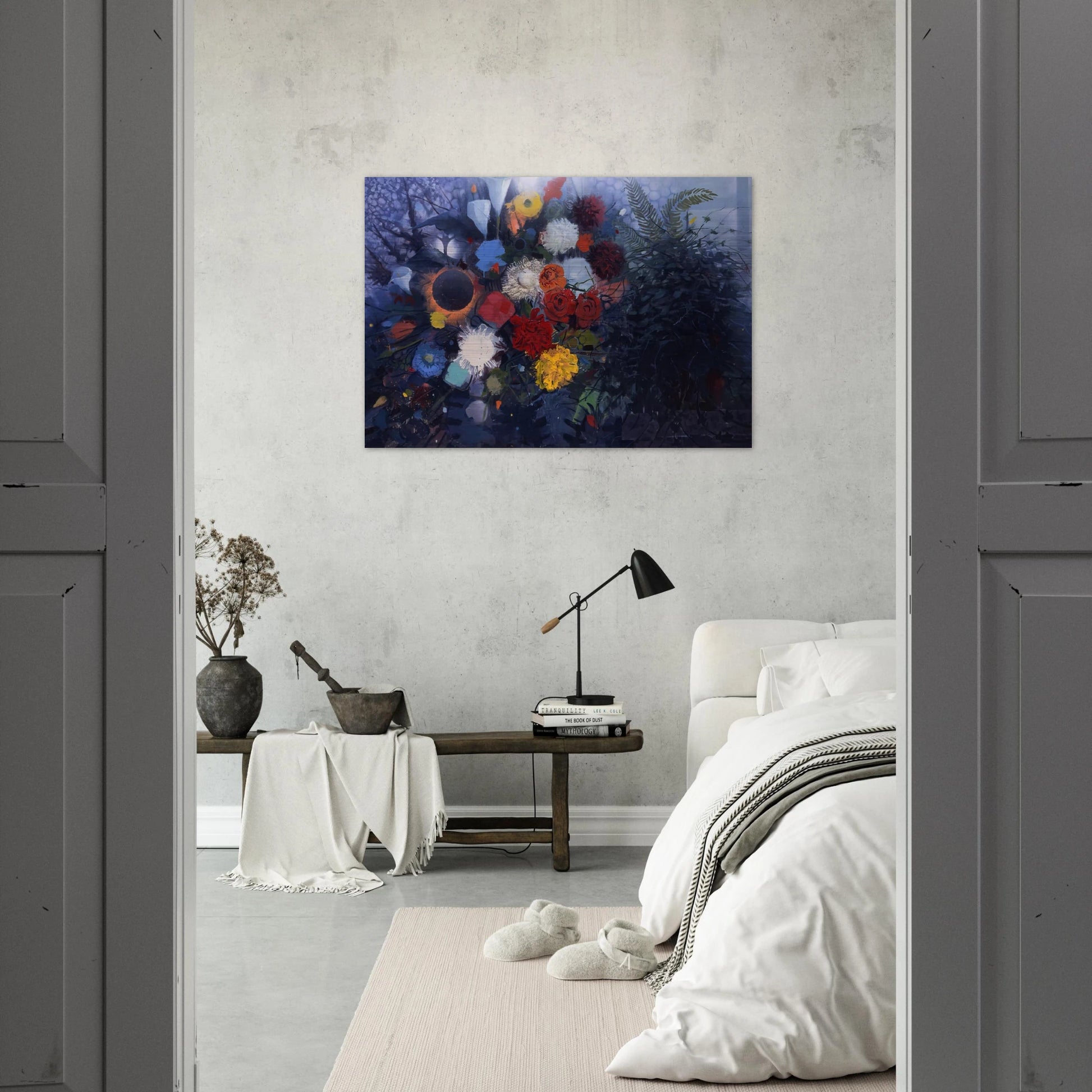 Flowers No. 1 - 1975 - Gebre Kristos Desta Brushed Aluminum Print - 70x100 cm / 28x40 inches | Gebre Kristos Desta Aluminum Print | Gebre Kristos Desta Prints