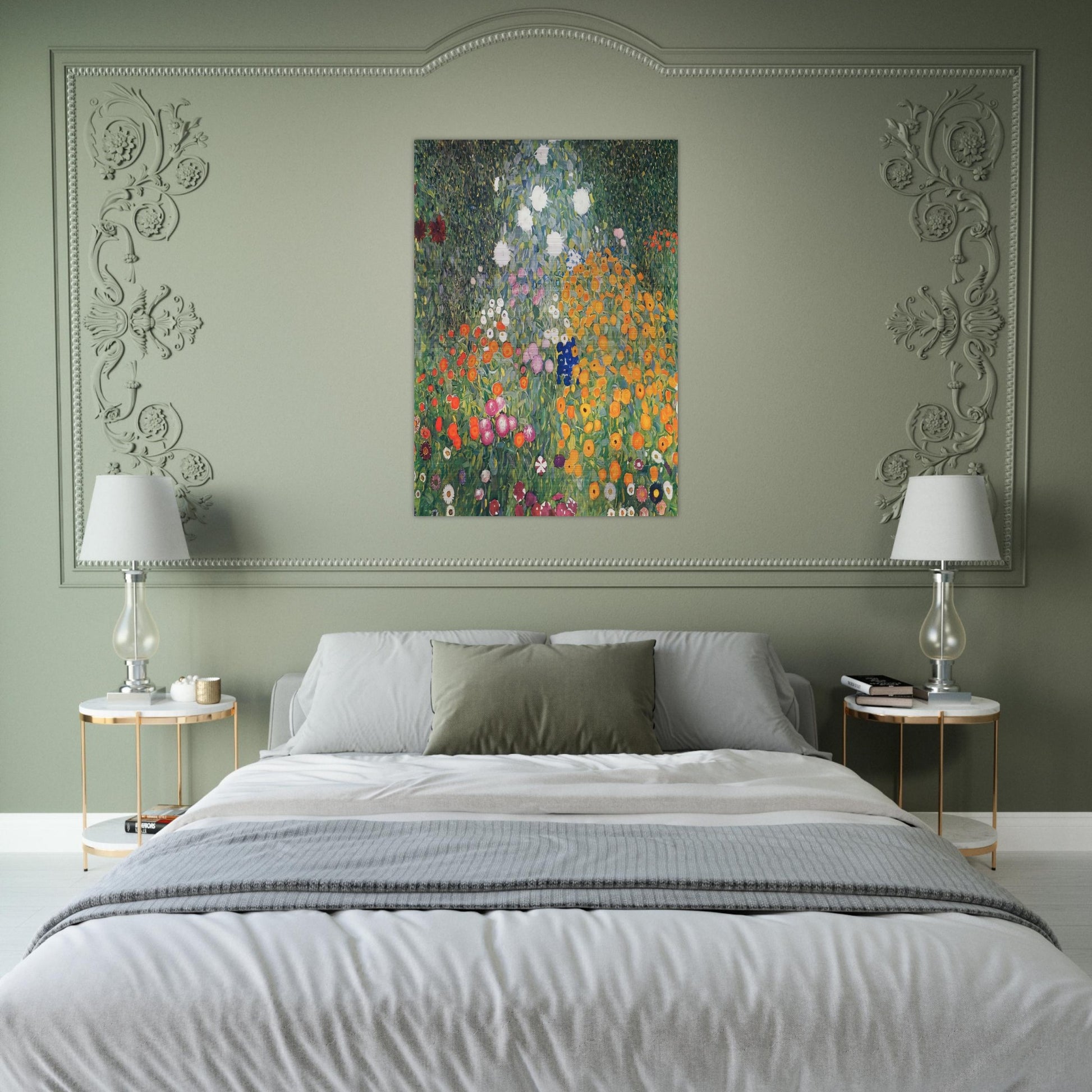 FLOWER GARDEN 1907 - Gustav Klimt Brushed Aluminum Print - 70x100 cm / 28x40 inches | Gustav Klimt Aluminum Print | Gustav Klimt Prints