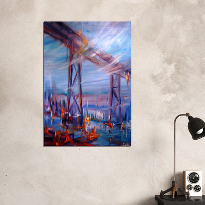 Bridge over Utopia - Konrad Zuse Brushed Aluminum Print - 70x100 cm / 28x40 inches | Konrad Zuse Aluminum Print | Konrad Zuse Prints