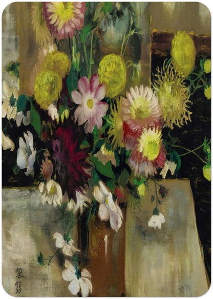 Anemones and Dahlias - Post-Impressionism By Le Pho Pack of 10 Post Cards | Le Pho Post Cards | A6 (10.5 x 14.8 cm) - 4.1 x 5.8 inches